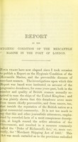 view A report on the hygienic condition of the mercantile marine in the Port of London / by Harry Leach.