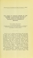 view Two cases of gunshot wound of the abdomen : illustrating the use of rectal insufflation with hydrogen gas as a diagnostic measure / by N. Senn.