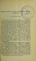 view Mensuration of the deformity of hip disease : presented at the Ninth Session of the American Orthopedic Association, Chicago, 1895 / by A.B. Judson.