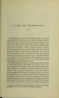 view A case of hemiplegia, with cerebral softening, and in which loss of speech was a prominent symptom / by Robert Dunn.