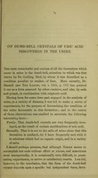 view On dumb-bell crystals of uric acid discovered in the urine / by Marris Wilson.