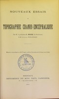 view Nouveaux essais de topographie cranio-encéphalique / par E. Masse et M. le docteur Woolonghan.