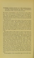 view Further observations on the development of the taste-organs of man / by Frederick Tuckerman.