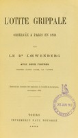 view L'otite grippale observée à Paris en 1891 / par le Dr Loewenberg.