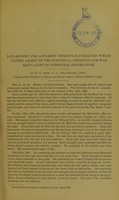 view Laparotomy for apparent intestinal paralysis which caused arrest of the intestinal contents and was equivalent to intestinal obstruction / by W.W. Keen.