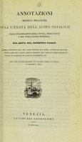 view Annotazioni medico-pratiche sull'utilità dell'acido ossalico nelle infiammazioni della bocca, delle fauci e del tubo gastro-enterico / del dott. Gio. Domenico Nardo.