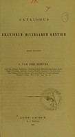 view Catalogus craniorum diversarum gentium / quae collegit J. van der Hoeven.