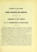 view Waarneming van een atrophie van het linker halfrond der hersenen : met gelijktijdige atrophie der regterzijde van het ligchaam / door J.L.C. Schroeder van der Kolk.