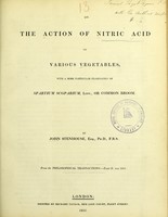 view On the action of nitric acid on various vegetables : with a more particular examination of Spartium scoparium, Linn., or common broom / by John Stenhouse.