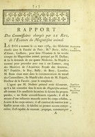 view Rapport des commissaires chargés par le roi, de l'examen du magnétisme animal.