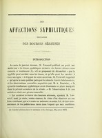 view Des affections syphilitiques tertiaires des bourses sereuses : thèse pour le doctorat en médecine présentée et soutenue le 8 août 1873 / par Louis Moreau.