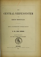 view Das Central-Nervensystem von Hirudo medicinalis : eine anatomische Untersuchung / von Ernst Hermann.