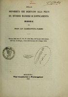 view Delle deformità che derivano alla pelvi da diverse maniere di zoppicamento : memoria / del prof. cav. Giambattista Fabbri.