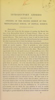 view Introductory address delivered at the opening of the second session of the Metropolitan School of Dental Science.