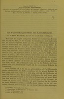 view Zur Untersuchungsmethode des Kniephänomens / von Ernst Jendrássik.