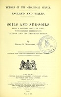 view Soils and sub-soils from a sanitary point of view : with especial reference to London and its neighbourhood / by Horace B. Woodward.