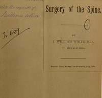 view The surgery of the spine / by J. William White.