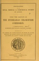 view Upon the results of the Hyderabad Chloroform Commission / a communication by Surgeon-Lieutenant-Colonel Lawrie ; discussion by Dr. Gaskell [and others].