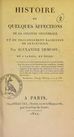 view Histoire de quelques affections de la colonne vertébrale et du prolongement rachidien de l'encéphale / par Alexandre Demussy.