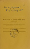 view Manifestations of syphilis in the mouth / by L. Duncan Bulkley.