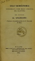 view Sull'iridectomia considerata come mezzo curativo del glaucoma / del dottore A. Quaglino.