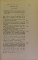 view An Ordinance enacted by the Governor of Hongkong, with the advice of the Legislative Council thereof, entitled The Medical Registration Ordinance, 1884.