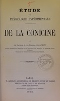 view Étude de physiologie expérimentale : de la conicine / par A.-L.-Edmond Casaubon.