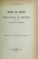 view Aneurisma non traumatico della succlavia di destra : guarigione spontanea / A. d'Antona.