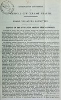 view Report on the nuisances arising from gasworks / Metropolitan Association of Medical Officers of Health, Trade Nuisances Committee.