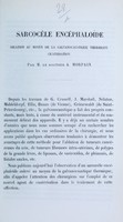 view Sarcocèle encéphaloïde : ablation au moyen de la galvanocaustique thermique, cicatrisation / par A. Morpain.