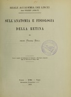 view Sull'anatomia e fisiologia della retina / pel Prof. Franz Boll.