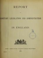 view Report on sanitary legislation and administration in England.