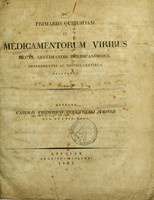 view De primariis quibusdam in medicamentorum viribus recte aestimandis diiudicandisque impedimentis ac difficultatibus, tractatus / auctore Carolo Friderico Godofredo Trinks.
