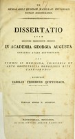 view De memorabili quodam maxillae inferioris fungo scrofuloso : dissertatio quam gratiosi medicorum ordinis in Academia Georgia Augusta consensu atque auctoritate pro summis in medicina, chirurgia et arte obstetricia honoribus rite capessendis / scripsit Carolus Fridericus Quittenbaum.