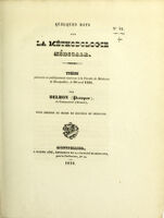 view Quelques mots sur la méthodologie médicale : thèse présentée et publiquement soutenue à la Faculté de médecine de Montpellier, le 30 avril 1836 / par Delhon (Prosper).