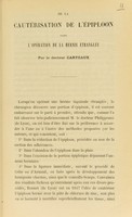 view De la cautérisation de l'épiploon dans l'opération de la hernie étranglée / par le docteur Carteaux.