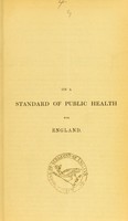 view On a standard of public health for England / by E. Headlam Greenhow.