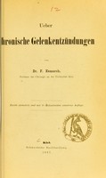 view Ueber chronische Gelenkentzündungen / von F. Esmarch.