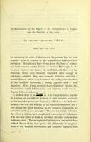 view An examination of the Report of the Commissioners to enquire into the mortality of the Army / by Alfred Aspland.