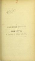 view An historical account of gaol fever / by Francis C. Webb.