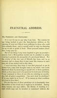view Inaugural address delivered by James Paget, F.R.S., F.R.C.S. ... at the opening of the new buildings of the Leeds School of Medicine, (founded in 1830,) on Tuesday, October 3rd, 1865.