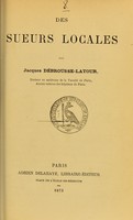 view Des sueurs locales / par Jacques Débrousse-Latour.