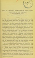 view Case of a foreign body in the bladder, with stricture of the urethra / by Edward Lund.