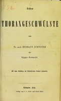 view Ueber Thoraxgeschwülste / von Hermann Schuster.