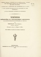 view Thèses présentées et publiquement soutenues à la Faculté de médecine de Montpellier, le 9 mars 1838 / par Tibeyrant (Paul-Charles).