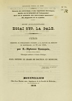 view Thèse présentée et publiquement soutenue à la Faculté de médecine de Montpellier, le 29 juin 1838 / par A.-Alphonse Hennequin.