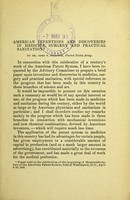 view American inventions and discoveries in medicine, surgery, and practical sanitation / by John S. Billings.