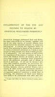 view Inflammation of the eye and injuries to health by arsenical wall-paper poisoning / by Jabez Hogg.