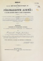 view Essai sur la séméïotique de la péricardite aiguë : et quatre questions tirées au sort en propositions ... : thèse présentée et publiquement soutenue à la Faculté de médecine de Montpellier, le 14 décembre 1838 / par Kamienski (Joseph).