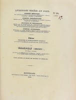 view Thèse présentée et publiquement soutenue à la Faculté de Médecine de Montpellier, le 28 mars 1840 / par Campan (Eugène).